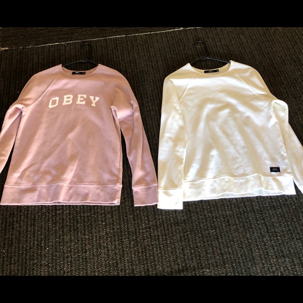 Two Obey Women's Crewnecks